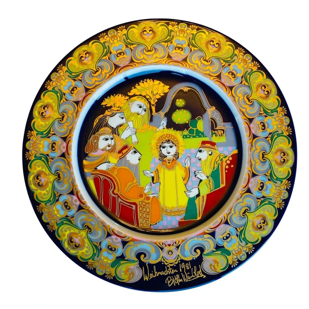 Rosenhal Germany‎ Christmas Plate 1981 Bjorn Wiinblad Nativity Limited Edition
